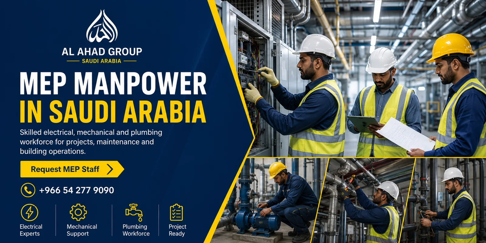 AL AHAD GROUP technical and MEP workforce support team supporting employers in Hail, Saudi Arabia